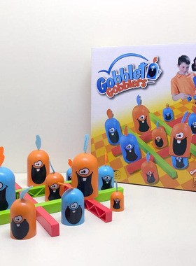 儿童益智早教Gobblet Gobblers奇鸡连连亲子互动家庭桌面游戏现货