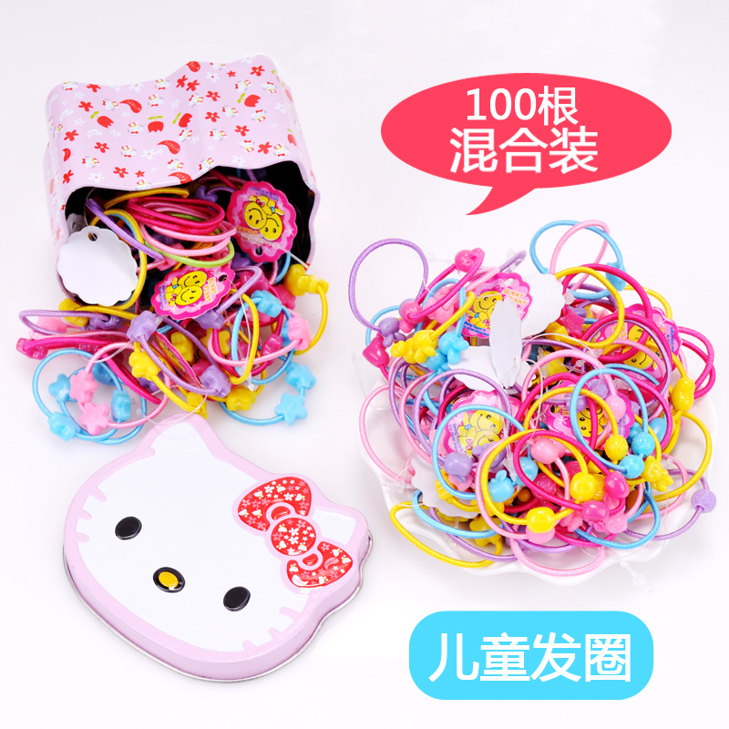 铁盒装不伤发儿童皮筋韩国橡皮筋发绳女孩扎头发圈头绳头饰发饰品|ruв категории Украшения,ювелирные изделия, шпилька - от Buy2taobao.com для оказания профессиональной услуги покупки агента Taobao