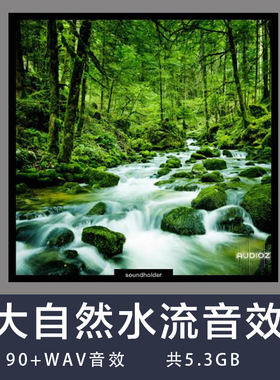 大自然水流音效Soundholder Water Flow WAV