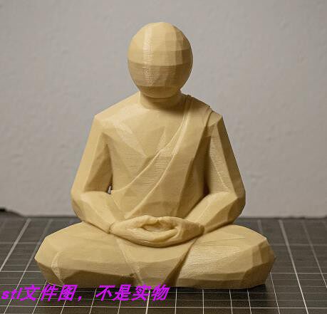 打坐无面和尚冥想坐禅打坐瑜伽三维立体圆雕stl文件3d打印模型