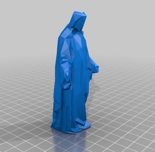 圣母西方人物圣父刻面三维立体圆雕stl文件雕刻3D打印模型素材