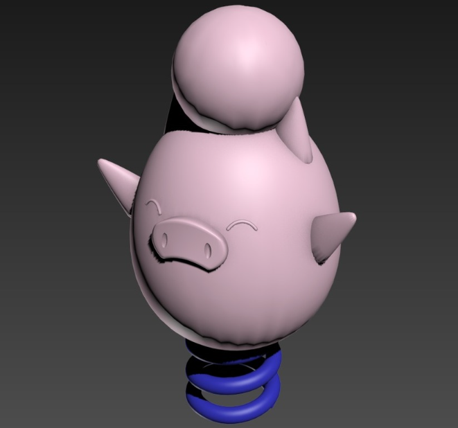 跳跳猪宝可梦神奇宝贝口袋妖怪手办玩具三维立体stl文件3d打印