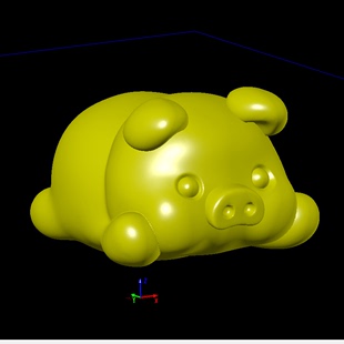 趴猪动物卡通三维立体图圆雕图纸stl文件雕刻机3d打印模型素材