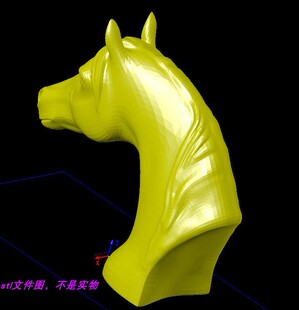 马动物生肖卡通三维立体图圆雕图纸stl文件雕刻机3D打印模型素材
