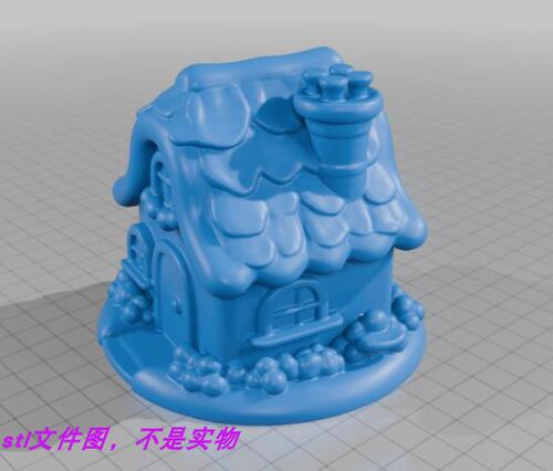 房屋雪屋房子圣诞节建筑装饰场景三维立体图stl文件3D打印模型