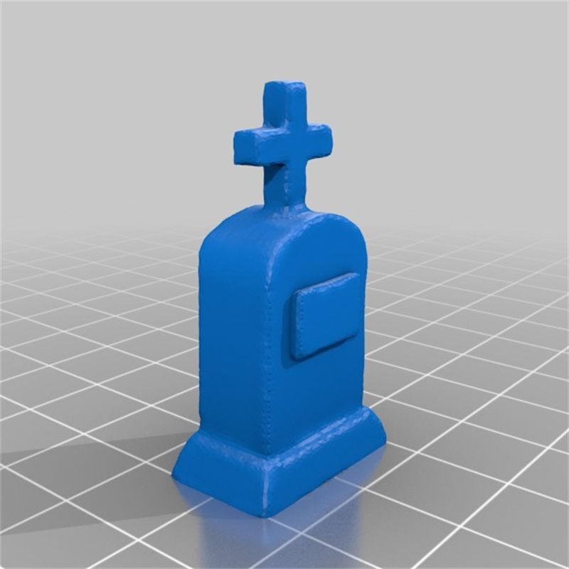 墓碑万圣节装饰十字架三维立体圆雕stl文件雕刻3d打印模型素材