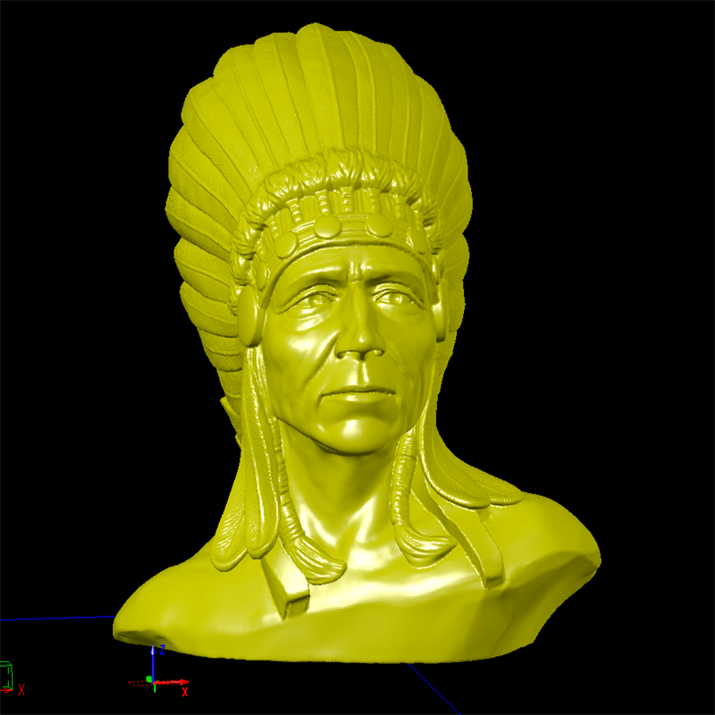印第安人女土著三维立体图圆雕图纸stl文件雕刻机3D打印模型素材