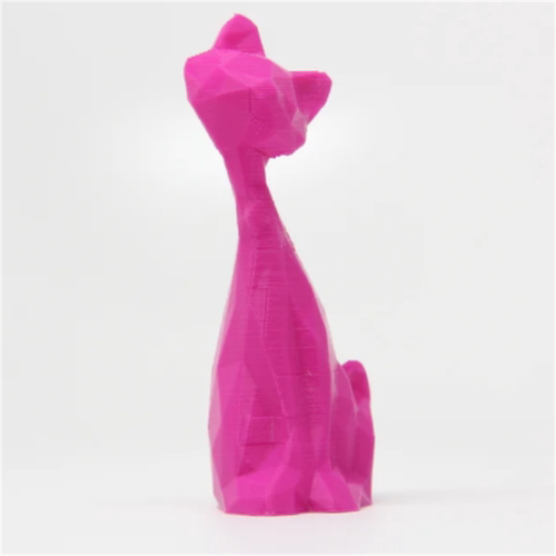 艺术猫刻面几何动物摆装饰品三维立体stl文件雕刻3D打印模型素材