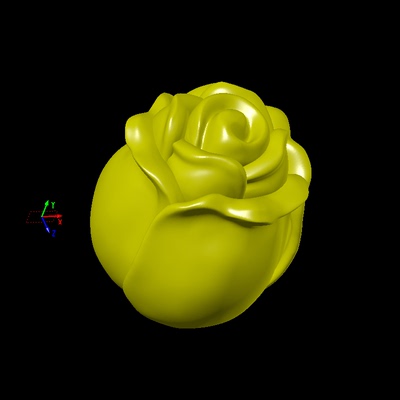 花骨朵玫瑰植物三维立体图圆雕图纸stl文件雕刻机3D打印模型素材
