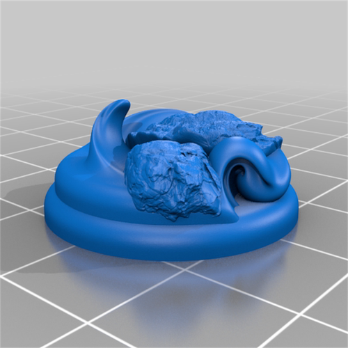 水波浪浪花礁石三维立体图圆雕图纸stl文件雕刻机3d打印模型素材