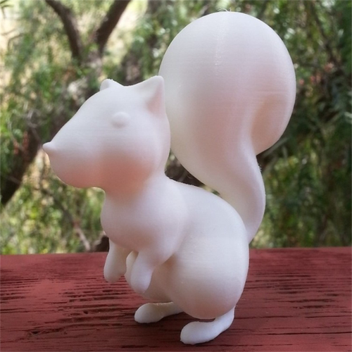 松鼠动物手办卡通动漫三维立体圆雕图stl文件雕刻3D打印模型素材