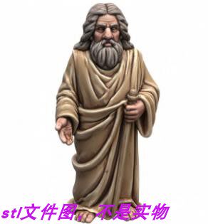 耶圣人圣父父亲上帝西方耶su人神父三维立体stl文件雕刻3D打印