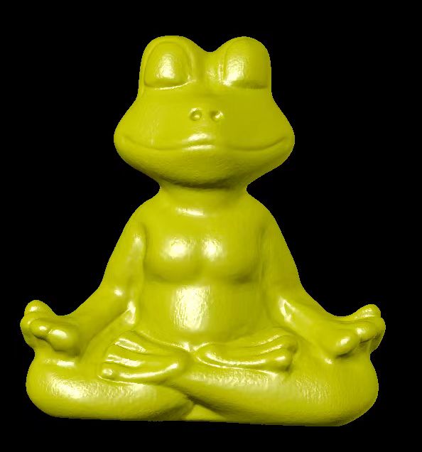 瑜伽青蛙动物打坐卡通三维立体图圆雕图stl文件雕刻机3d打印模型
