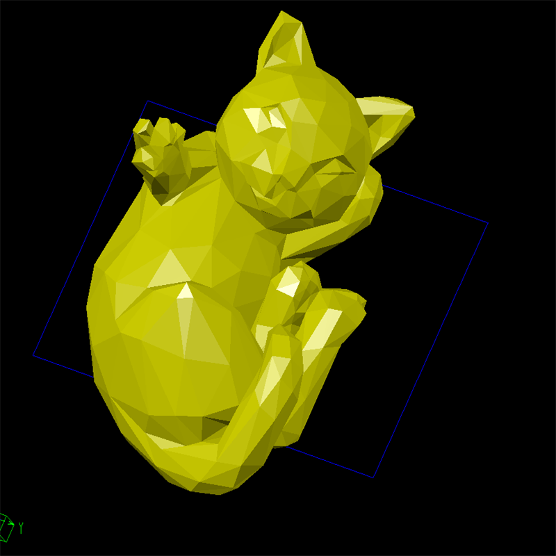 睡猫几何中指动物三维立体圆雕图纸stl文件雕刻机3D打印模型素材