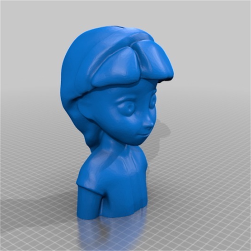 爱莎少年冰雪奇缘动漫人物三维立体stl文件雕刻机3D打印模型素材