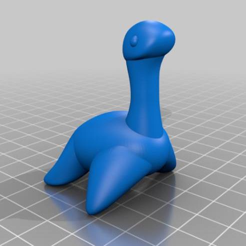 尼斯湖水怪海怪公仔动物机雕三维立体stl文件雕刻3D打印模型素材