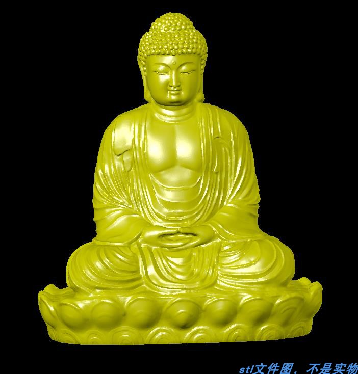 佛如来佛祖三维立体图圆雕图纸stl文件雕刻机3D打印模型素材