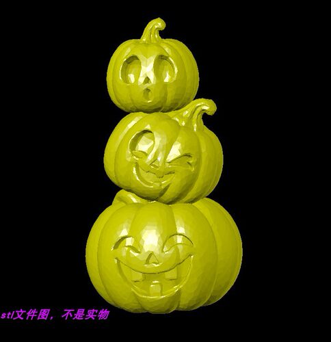 南瓜堆头骨万圣节幽灵骷髅手办三维立体stl文件3D打印模型素材