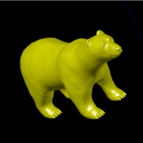 熊北极白熊动物三维立体图圆雕图纸stl文件雕刻机3D打印模型素材