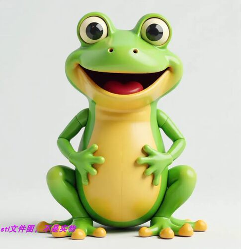 青蛙王子国王动物宠物摆件扫描三维立体图stl文件雕刻3D打印模型