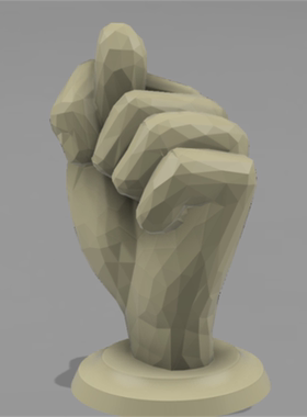 手手指人体手势装饰摆件三维立体stl文件雕刻机3D打印模型素材