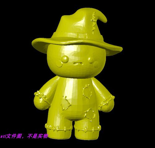 稻草人巫师帽万圣节幽灵头骨万圣节三维立体图stl文件3D打印模型