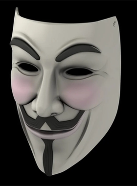 福克斯面具万圣节暗黑小丑帅三维立体stl文件雕刻3d打印模型素材