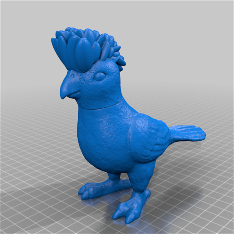 鹦鹉鸟动物宠物摆件动画三维立体stl文件雕刻机3D打印模型素材