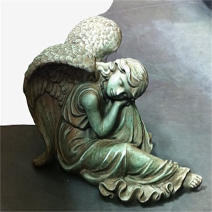 天使女人像神话手办三维立体圆雕图stl文件雕刻机3D打印模型素材