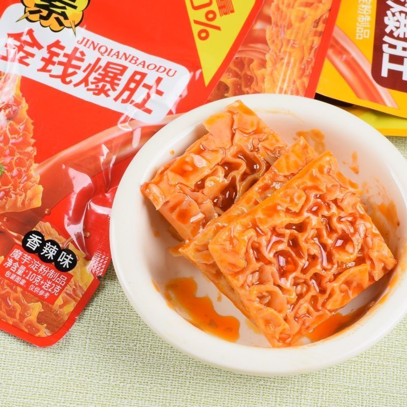 穗之杰素金钱爆肚即食魔芋解馋零食休闲食品网红香辣味小吃追追剧图片