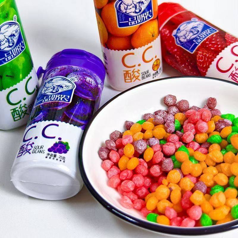 一品奶农CC酸草莓味香橙味苹果味葡萄果味混合糖果童年零食超市批