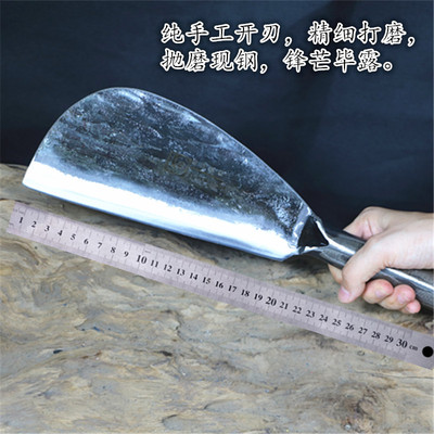 柴刀纯手工锻打刀具锻造户外砍山砍树开路刀收藏圆头刀丛林野外刀