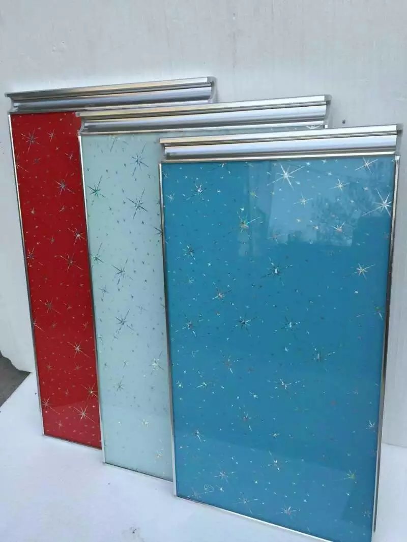 厨柜门晶钢订做 厨柜门板订做铝合金整体橱柜门灶台标准门瓷砖柜