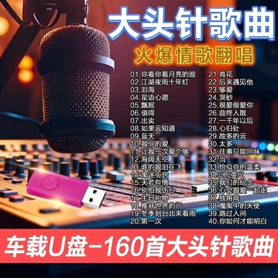 大头针歌曲u盘泪海经典老歌曲ai翻唱专辑车载音乐MP3音频优盘
