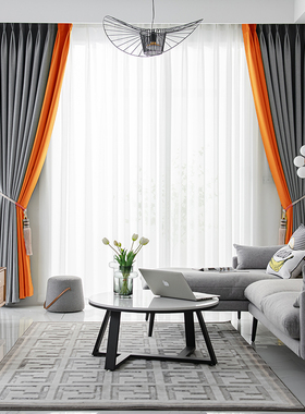 卧室窗帘2025年新款流行全遮光客厅窗帘100不透光成品高档大气