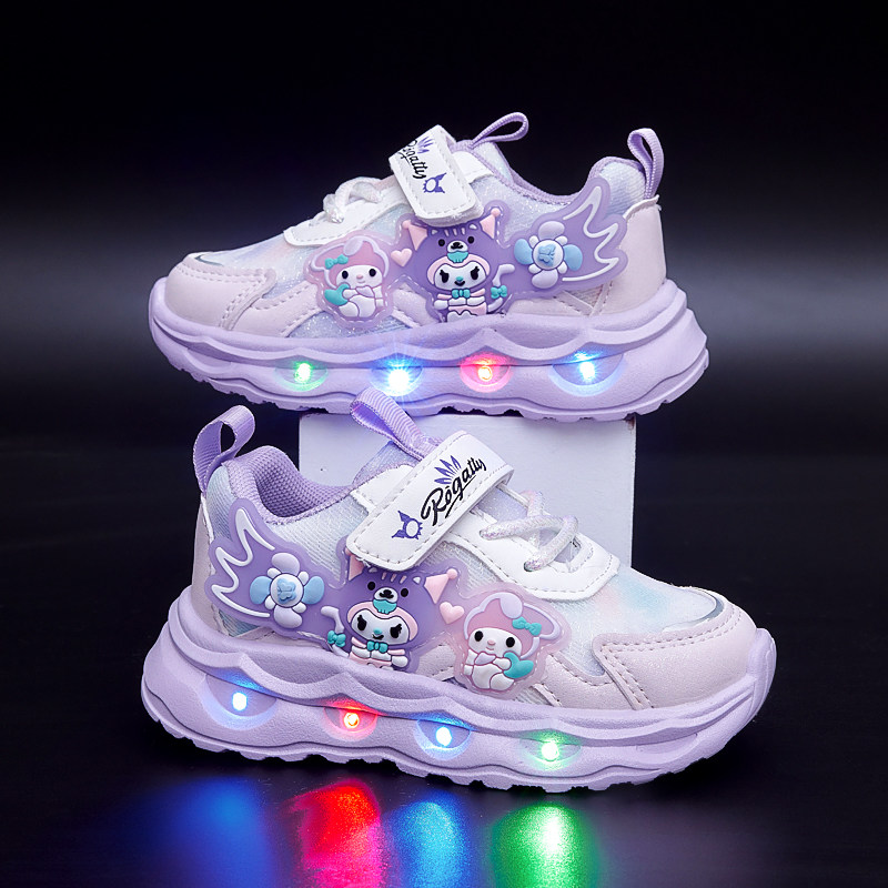 带灯库洛米女童运动鞋2025儿童鞋子春季新款双网面透气公主跑步鞋,童鞋/婴儿鞋/亲子鞋,运动鞋,淘宝优惠券,粉丝福利购,淘宝优惠卷