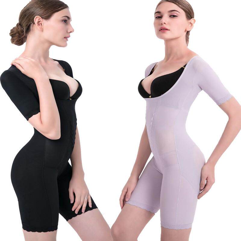 西施尔大码短袖连体塑身衣强力收腹提臀开裆式束腰美衣女夏季薄款