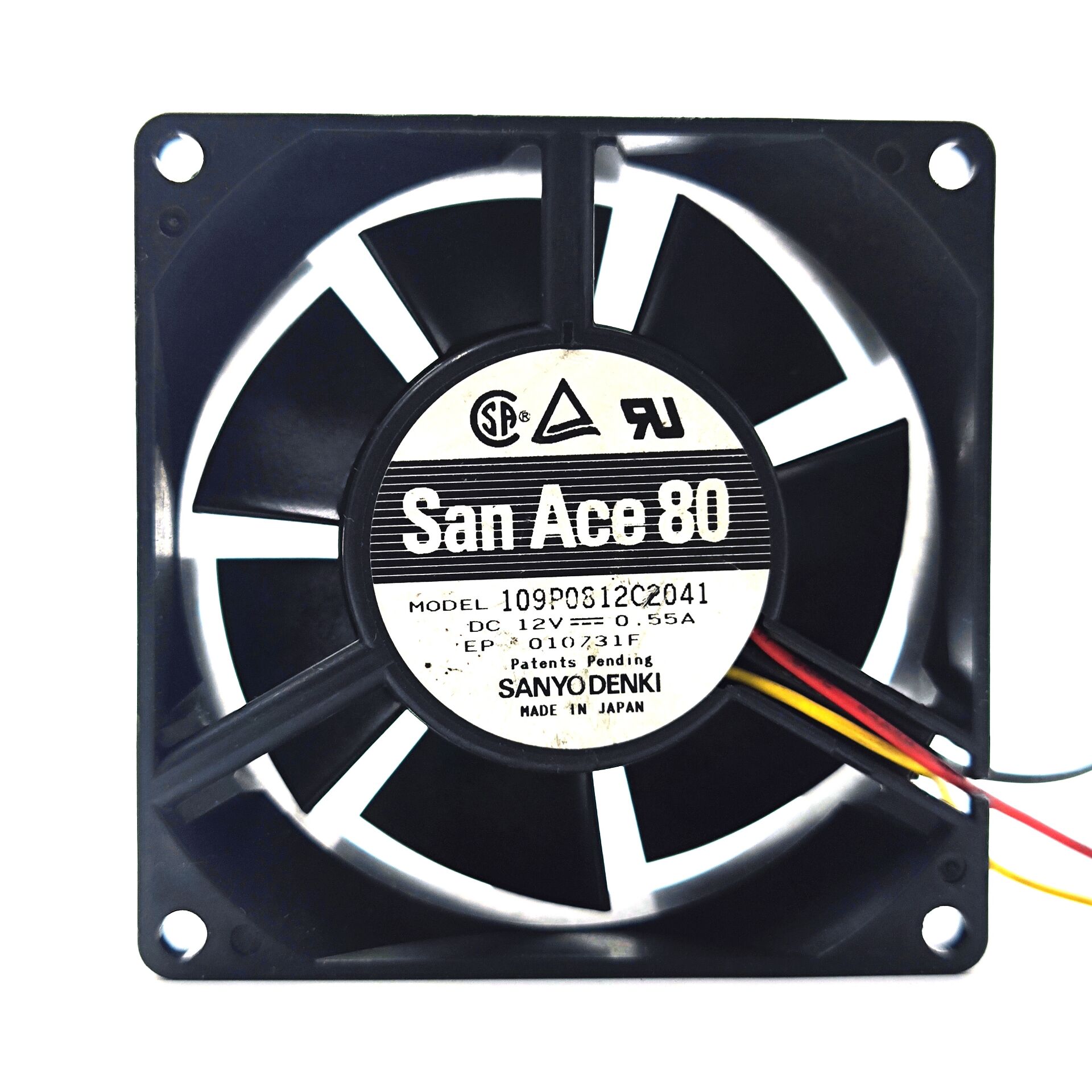 8032 12V 0.55A 8CM服务器大风量散热风扇109P0812C2041