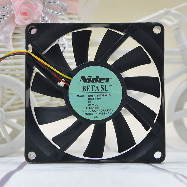 NIDEC 8cm 24v 0.13A d08r-24tm 01b 8015 投影仪 复印机检测风扇