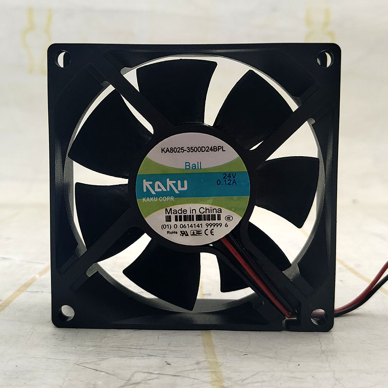 卡固 KA8025-3500D24BPL 24V 0.12A 8厘米双滚珠轴流散热风扇