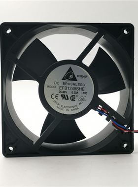 EFB1248SHE  12038 48V 0.3A 3线带测速 变频器散热风扇