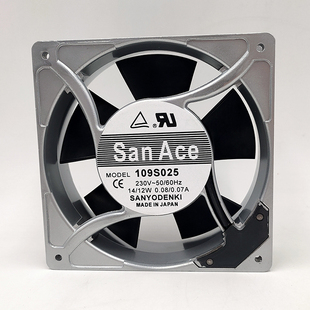 109S025 230V 金属 12038 12W 机柜散热风扇 12cm