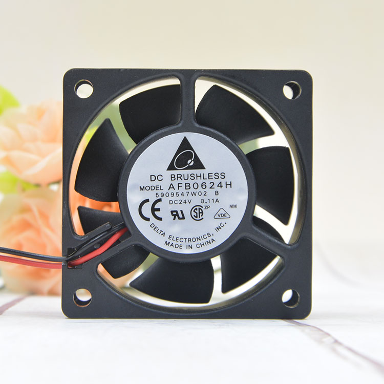 AFB0624H 24V 0.11A 6025 6cm 双滚珠 变频器大风量静音风扇