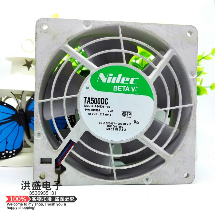 13050mm轴承-NIDEC双90散热TA500DC2.712VA34538AMP风扇规格