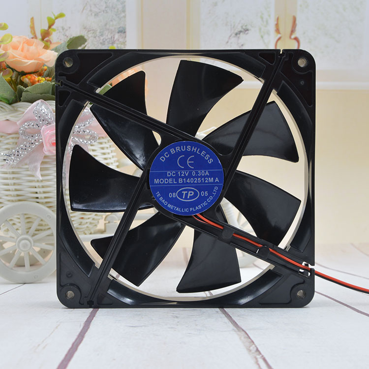 TP 14厘米 12v0.30A 14025 B1402512MA 矿龙电源主板调速静音风扇