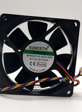 MF80201VX-Q010-S99 8020 12V3.84W 8CM4线戴尔主板CPU风扇