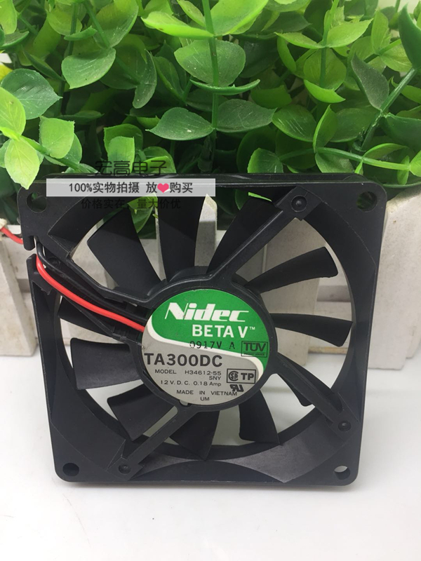 原装日本 Nidec TA300DC H34612-55 8015 12V 0.18A 8CM 散热风扇