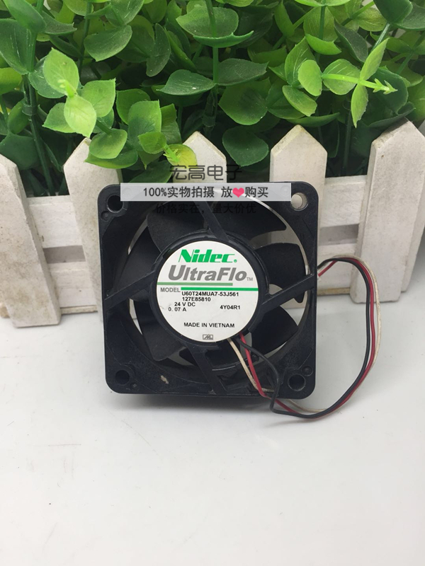原装NIDEC U60T24MUA7-53J561 6025 24V 0.07A 6CM 3线 散热风扇