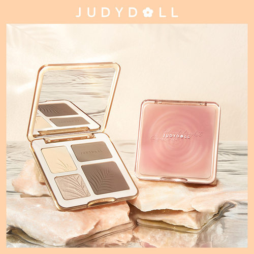 JudydoLL橘朵高光修容哑光综合四色盘侧影鼻影阴影一体盘