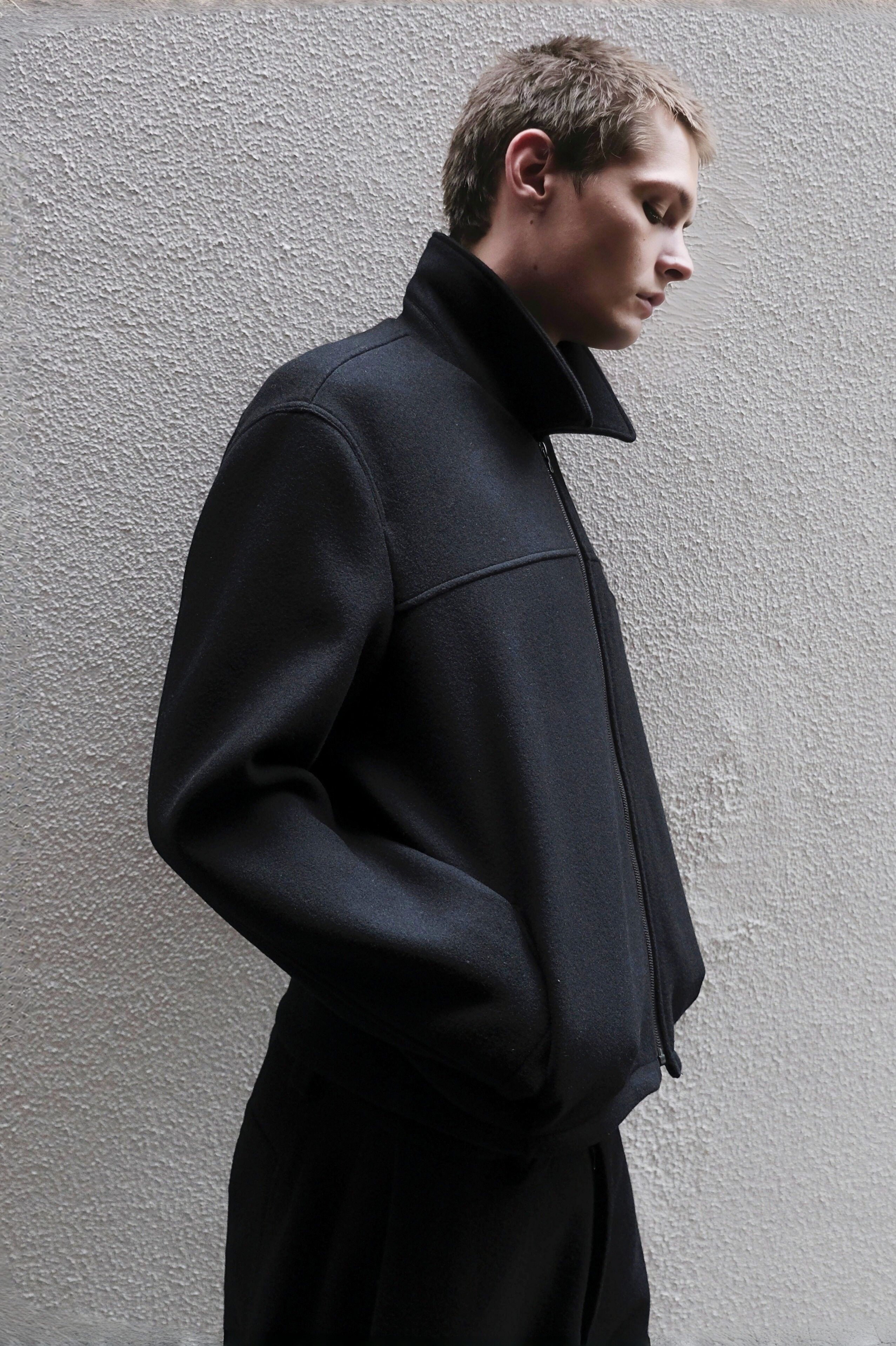 thumbnail for Vujade 011-Minimal Minimalist Solid Color Wool Jacket Fashion Casual Fall & Winter Premium Tailored Jacket